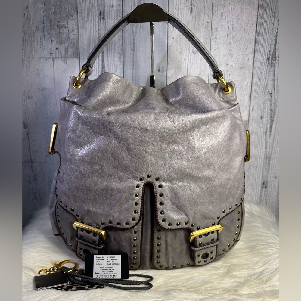 LOYD MAISH calf leather bag in gray